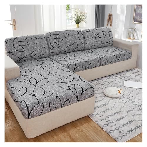 HXPKKX KANGYEBAIHUODIAN Passend for 1-teiliges Jacquard-Sofakissen-Set, Wohnzimmer, Haustier, Kind, Möbelschutz, waschbarer, Abnehmbarer Sofabezug(3-Seater 135-165CM) von HXPKKX