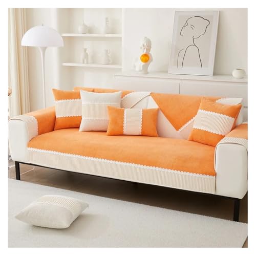 HXPKKX KANGYEBAIHUODIAN Passend for Sofakissen 2023 Neuer Vier-Jahreszeiten-Universal-Sofabezug aus Leder Neuer Leichter Luxusbezug im französischen Stil Stoffhandtuchkissen(C,70x120cm) von HXPKKX