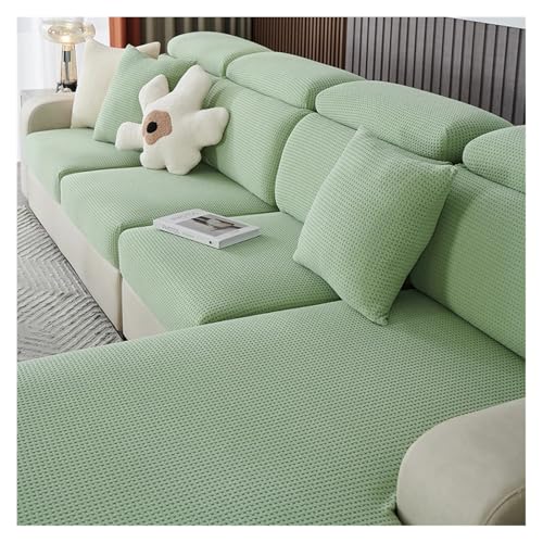 HXPKKX KANGYEBAIHUODIAN Passend for Sofakissenbezüge, hochelastischer Jacquard-Stoff, ganzjährig schmutzabweisend for Haustiere, maschinenwaschbarer Sofabezug(Green,2 Seater) von HXPKKX