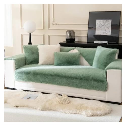 HXPKKX KANGYEBAIHUODIAN Passend for den Winter, Dickes Sofatuch, modernes, Flauschiges, rutschfestes Plüsch-Kaninchen-Wollsofa, Sitzkissenbezug, Schonbezug, Kissenpolster, Handtuch(A3,A 70x70cm 1pc) von HXPKKX