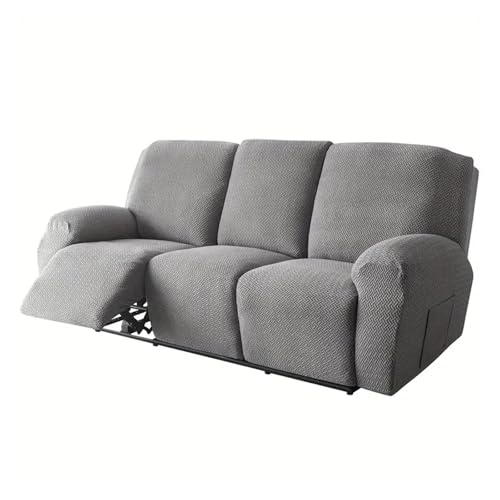 HXPKKX KANGYEBAIHUODIAN Relaxsofa-Bezug, passend for Wohnzimmer, günstig, Lazy Boy Relax-Schonbezug, Schutz, elastischer Jacquard-Sesselbezug, 1/2/3-Sitzer(Grey,1 Seater(4pcs)) von HXPKKX