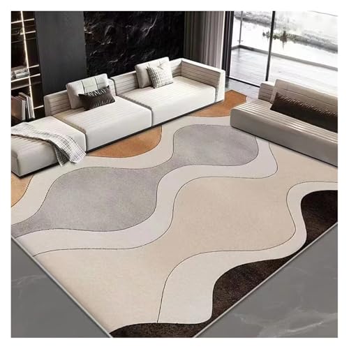 HXPKKX KANGYEBAIHUODIAN Skandinavischer minimalistischer Teppich for Wohnzimmerdekor, Teppiche for Schlafzimmer, rutschfeste Fußmatten mit geometrischem Muster for Zuhause(3,40x60cm(15.7x23.6in)) von HXPKKX
