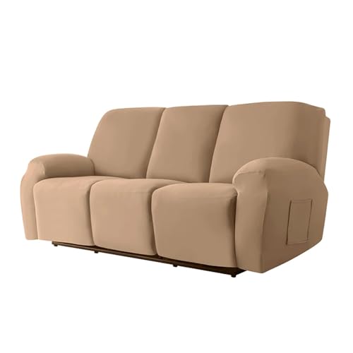 HXPKKX KANGYEBAIHUODIAN Stretch-Sofabezug for Liegestühle, passend for Wohnzimmer, elastischer Bezug for Liegestühle, Schutz for 1/2/3-Sitzer, Lazy Boy Relax-Sesselbezug(Camel,1 Seater) von HXPKKX