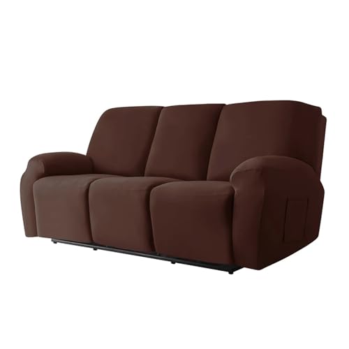 HXPKKX KANGYEBAIHUODIAN Stretch-Sofabezug for Liegestühle, passend for Wohnzimmer, elastischer Bezug for Liegestühle, Schutz for 1/2/3-Sitzer, Lazy Boy Relax-Sesselbezug(Coffee,2 Seater) von HXPKKX