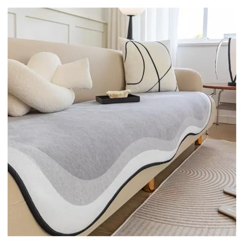 HXPKKX KANGYEBAIHUODIAN Verdickte Chenille-Sofabezüge passend for Wohnzimmer, spezielle Form, rutschfeste Couch-Abdeckung, Ecksofa-Handtuch, Sitzpolster, Heimschutz(A8,90x180cm 1PC E) von HXPKKX