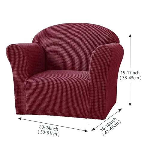 HXPKKX KANGYEBAIHUODIAN Weicher Sesselbezug for 1 Sitz, einfarbig, elastischer Stretch-Sofabezug in Minigröße, Sofaschutz, passend for Kinderstühle(Wine red) von HXPKKX