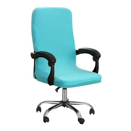 HXPKKX M/L Moderner elastischer Stretch-Bürostuhlbezug aus Spandex, Schutzhülle for Computersessel, staubdicht, drehbar, Sesselschutz(Sky Blue,M) von HXPKKX
