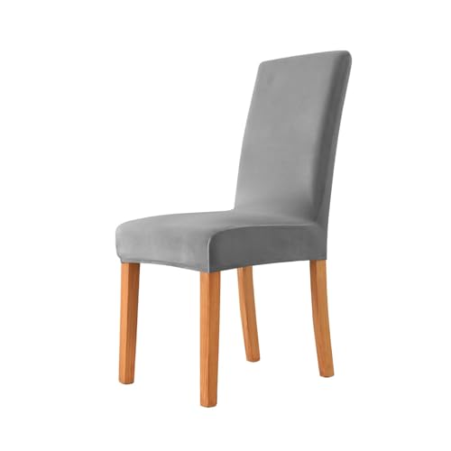 HXPKKX Samt-Stuhlbezug for Esszimmer, elastisch, orange, for Küche, Stretch-Sitzbezug, passend for Stühle, Heimdekoration(CC0711032,6pcs) von HXPKKX