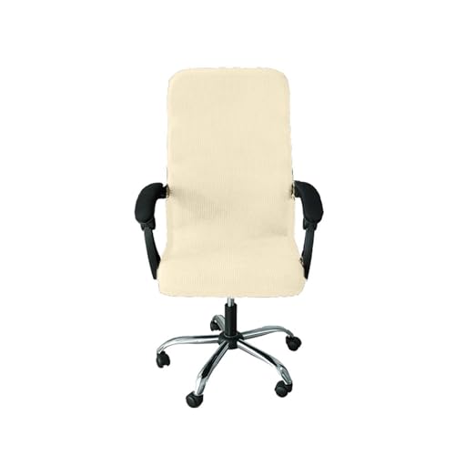 HXPKKX Wasserdichter Jacquard-Bürostuhlbezug, Computer-Gaming-Schonbezug, elastische Bezüge, passend for Sessel, Stuhlbezüge, schmutzabweisend, M/L(Beige,M) von HXPKKX