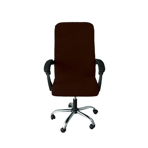 HXPKKX Wasserdichter Jacquard-Bürostuhlbezug, Computer-Gaming-Schonbezug, elastische Bezüge, passend for Sessel, Stuhlbezüge, schmutzabweisend, M/L(Coffee,L) von HXPKKX