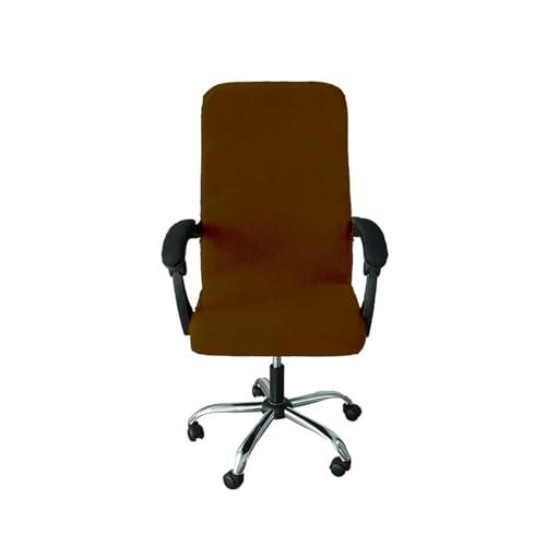 HXPKKX Wasserdichter Jacquard-Bürostuhlbezug, Computer-Gaming-Schonbezug, elastische Bezüge, passend for Sessel, Stuhlbezüge, schmutzabweisend, M/L(Light Coffee,L) von HXPKKX