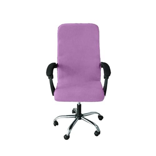 HXPKKX Wasserdichter Jacquard-Bürostuhlbezug, Computer-Gaming-Schonbezug, elastische Bezüge, passend for Sessel, Stuhlbezüge, schmutzabweisend, M/L(Purple,M) von HXPKKX
