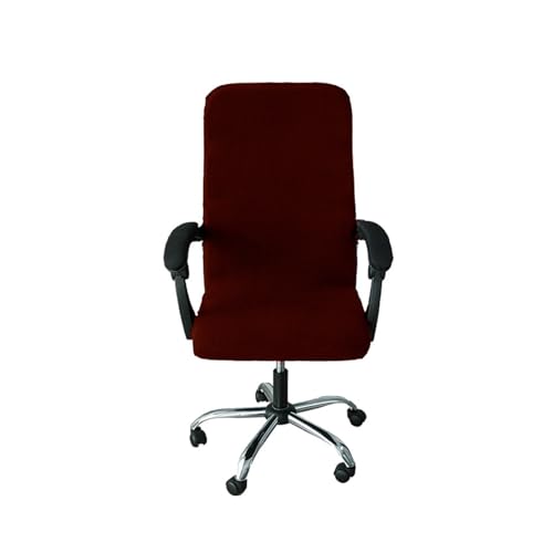 HXPKKX Wasserdichter Jacquard-Bürostuhlbezug, Computer-Gaming-Schonbezug, elastische Bezüge, passend for Sessel, Stuhlbezüge, schmutzabweisend, M/L(Wine red,L) von HXPKKX