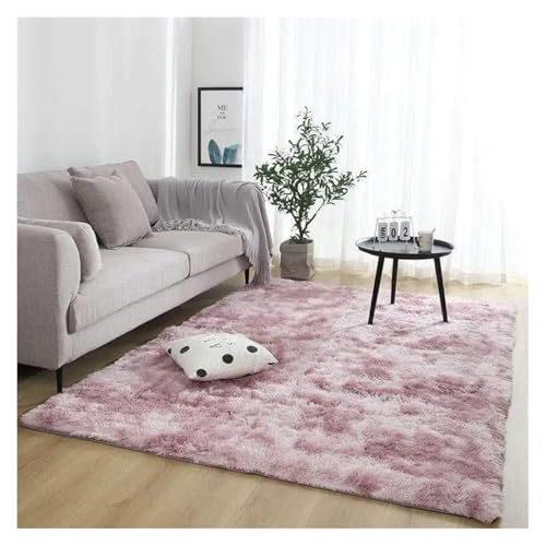 KANGYEBAIHUODIAN Fit for 2023 Heißer Schlafzimmer Extra Weich Seidig Glatt Shaggy Synthetische Flauschigen Teppich Pelz Teppich(Pink) von HXPKKX