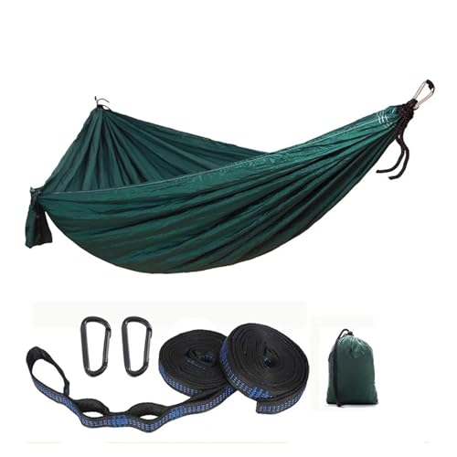 KANGYEBAIHUODIAN Fit for Hängematte Outdoor Camping Backpacking Freizeit Schaukel Tragbare Hängende Bett Schlaf Schaukel Hängematte Hängestuhl Camping(Dark Green) von HXPKKX