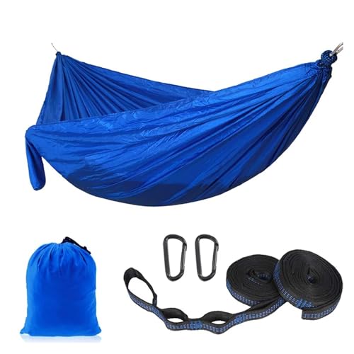 KANGYEBAIHUODIAN Fit for Hängematte Outdoor Camping Backpacking Freizeit Schaukel Tragbare Hängende Bett Schlaf Schaukel Hängematte Hängestuhl Camping(Sapphire Blue) von HXPKKX