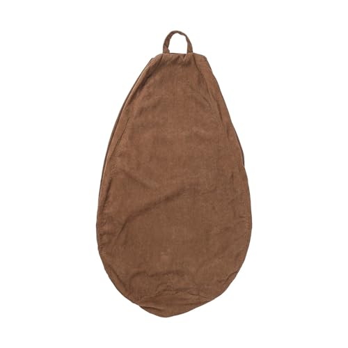 KANGYEBAIHUODIAN Passend for 2023 Neue Cord Lazy Sofa Cover 10 Farben Lounger Seat Bean Bag Pouf Puff Couch Staub Sofa Cover ohne Füllstoff Bean Bag Covers(Brown,L-100x120cm) von HXPKKX
