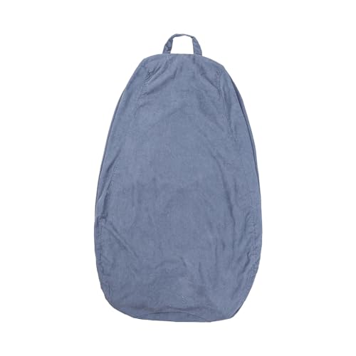KANGYEBAIHUODIAN Passend for 2023 Neue Cord Lazy Sofa Cover 10 Farben Lounger Seat Bean Bag Pouf Puff Couch Staub Sofa Cover ohne Füllstoff Bean Bag Covers(Dark Blue,L-100x120cm) von HXPKKX