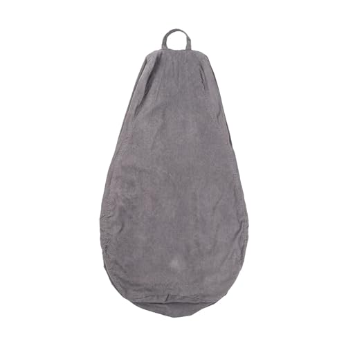 KANGYEBAIHUODIAN Passend for 2023 Neue Cord Lazy Sofa Cover 10 Farben Lounger Seat Bean Bag Pouf Puff Couch Staub Sofa Cover ohne Füllstoff Bean Bag Covers(Dark Grey,L-100x120cm) von HXPKKX
