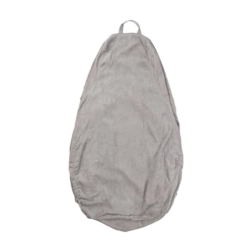 KANGYEBAIHUODIAN Passend for 2023 Neue Cord Lazy Sofa Cover 10 Farben Lounger Seat Bean Bag Pouf Puff Couch Staub Sofa Cover ohne Füllstoff Bean Bag Covers(Light Grey,L-100x120cm) von HXPKKX