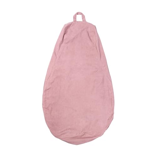 KANGYEBAIHUODIAN Passend for 2023 Neue Cord Lazy Sofa Cover 10 Farben Lounger Seat Bean Bag Pouf Puff Couch Staub Sofa Cover ohne Füllstoff Bean Bag Covers(Pink,S-70x80cm) von HXPKKX