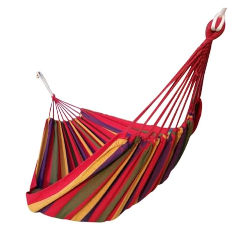KANGYEBAIHUODIAN Passend for Duge Hängematte Outdoor Camping Pole Swing Anti-Rollover Schaukelstuhl 190X100cm 2-Personen Anpassbare Stile(Red) von HXPKKX