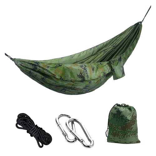 KANGYEBAIHUODIAN Passend for Hängematten im Freien, Nylon-Fallschirmtuch, Schaukelstuhl, Einzel-, Doppel-, Camping-, REIT-, Indoor-Freizeit-Hängematte, Hängesessel, Schaukel(Camouflage) von HXPKKX