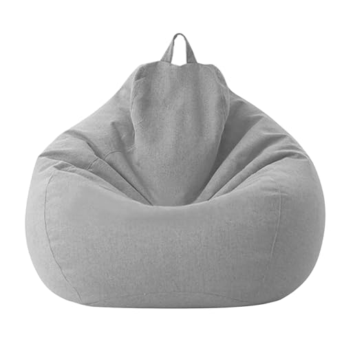 KANGYEBAIHUODIAN Passend for Sitzsack-Sofa-Stuhlbezug, Lazy Lounger, Sitzsack-Aufbewahrungsstuhl, Reißverschluss, Sitzsack-Sofabezug, 100 x 120 cm, ohne Füllmaterial, for draußen und drinnen(Light Gre von HXPKKX