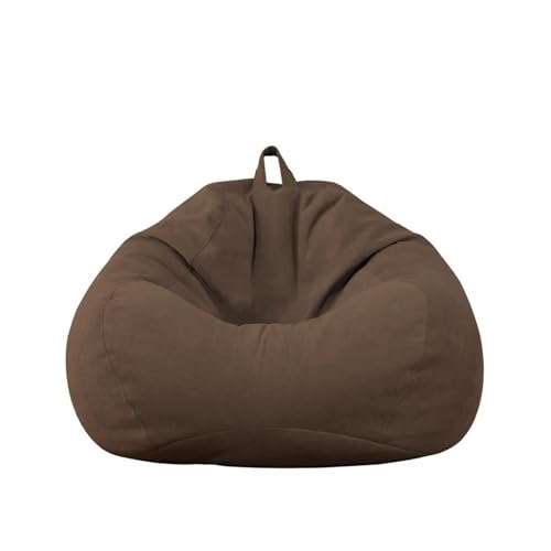 KANGYEBAIHUODIAN Passend for große Lazy Sofa Cover Stühle ohne Füllstoff Liege Sitz Sitzsack Pouf Puff Couch Tatami Wohnzimmer Sofa Cover Couch Cover(Chocolate,70 x 80 cm) von HXPKKX