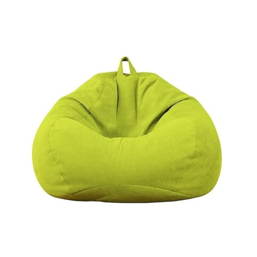 KANGYEBAIHUODIAN Passend for große Lazy Sofa Cover Stühle ohne Füllstoff Liege Sitz Sitzsack Pouf Puff Couch Tatami Wohnzimmer Sofa Cover Couch Cover(Green,70 x 80 cm) von HXPKKX