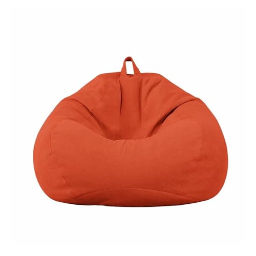 KANGYEBAIHUODIAN Passend for große Lazy Sofa Cover Stühle ohne Füllstoff Liege Sitz Sitzsack Pouf Puff Couch Tatami Wohnzimmer Sofa Cover Couch Cover(Orange,70 x 80 cm) von HXPKKX