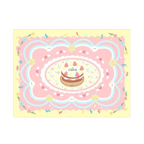 KANGYEBAIHUODIAN Passend for nordische Ins Pink Großflächiger Wohnzimmerteppich Niedlicher weicher flauschiger Kinderzimmer-Dekorationsteppich Verdickter waschbarer Haushaltsteppich(A,100x160cm) von HXPKKX