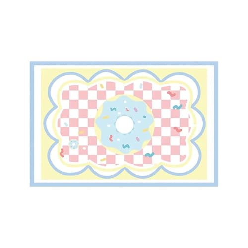 KANGYEBAIHUODIAN Passend for nordische Ins Pink Großflächiger Wohnzimmerteppich Niedlicher weicher flauschiger Kinderzimmer-Dekorationsteppich Verdickter waschbarer Haushaltsteppich(H,100x160cm) von HXPKKX