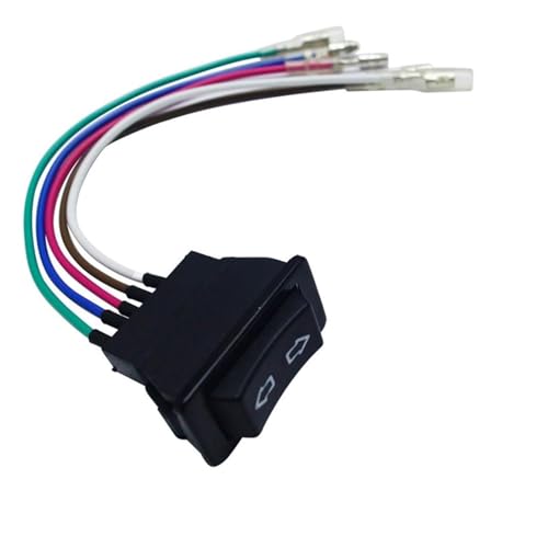 KANGYEBAIHUODIAN Professioneller 5-poliger 12-poliger Fensterheberschalter for 24 V, schwarz, mit Kunststofflampe, elektronische Komponenten, universell passend for Autos(Green) von HXPKKX