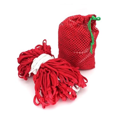 KANGYEBAIHUODIAN Tragbare Hängematte aus Nylonnetz, Schlafbett for Outdoor-Reisen und Camping, Blau, Grün, Rot, for Aufhängen, Terrassenschaukelstuhl, Möbel(Red) von HXPKKX