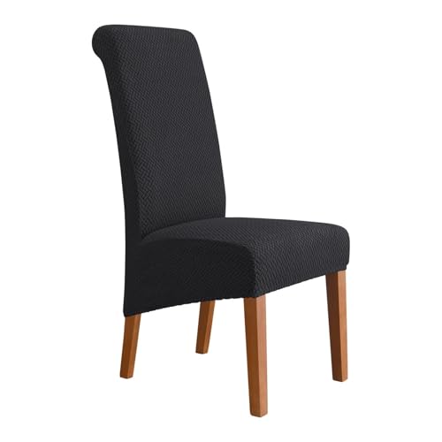 Universal-Stuhlbezug mit hoher Rückenlehne, passend for Esszimmer, Hotel, XL-Größe T, Jacquard, extragroß, dehnbar, Spandex, waschbar(011) von HXPKKX