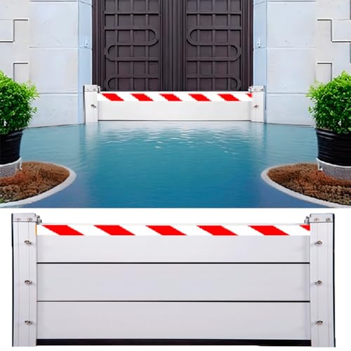 Dämme Hochwassersperre, Wiederverwendbar Schleusentore, Mobile Hochwasserschutz Barriere Tür, Hochwasserschutz Bei Türen, Aluminium Hochwasserschutz Barriere HXQSL(60cm/1.9ft,13.12ft(4m)) von HXQSL