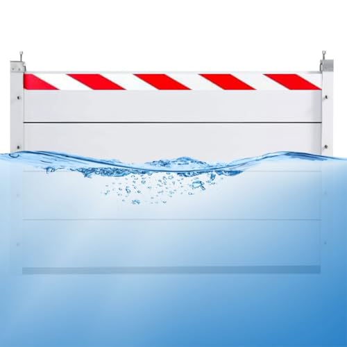 Hochwasserschutzbarriere Abnehmbares Wasserschutzschild Aus Aluminium Mobile Hochwasserschutz Barriere Tür Straßen-Hochwassersperre Geeignet Für Garageneingang HXQSL(110x20cm) von HXQSL