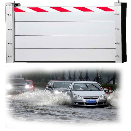 Hochwassersperre Wiederverwendbare Hochwassersperre Aluminium-Hochwasserschutzwand Hochwasserschutz Barriere Garagentor Geeignet Für Garageneingang Tür HXQSL(8.5x3.3ft/260x100cm) von HXQSL