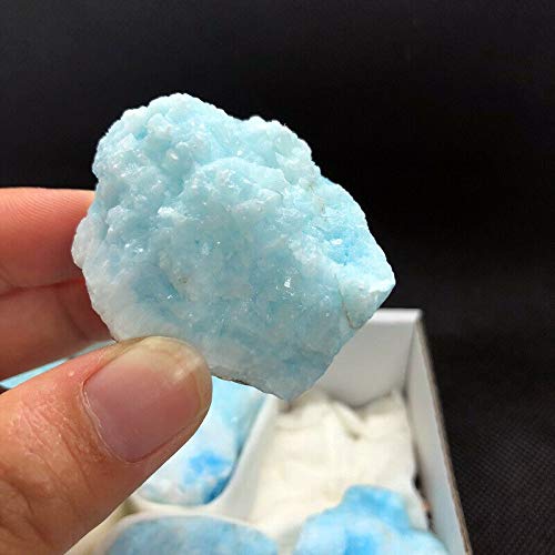 HXSCOO 1 STÜCK Quarzkristall Blaue Ader Aragonit Mineral Reiki Dekoration Exemplar Zufällige Heilsteine (Color : 1PC) von HXSCOO
