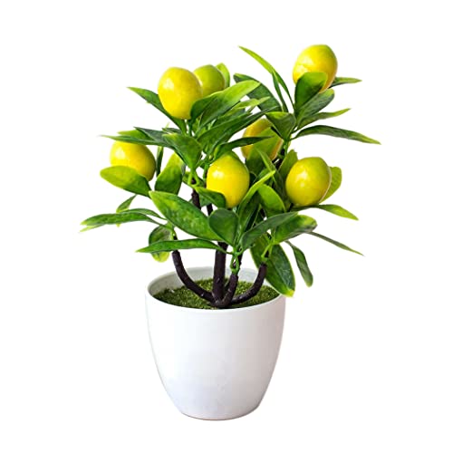 HXSCOO 1 stücke Künstliche Zitronenbaum Topfblumen Gefälschte Pflanze Simulation Bonsai Obst Topf Outdoor Hof Garten Wohnkultur von HXSCOO