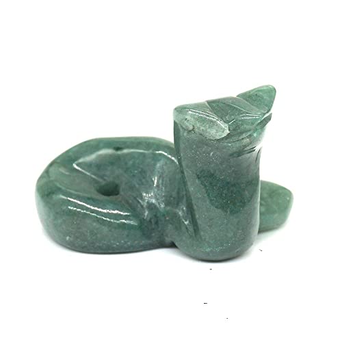 HXSCOO 2 "Naturstein Schlange Figur Ornament Heilung Reiki Crystal Amethyst Quarzatat handgeschnitzte Tierstatue Handwerk Home Decor (Color : Green Aventurine) von HXSCOO