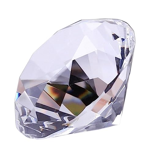 HXSCOO 30 mm bunte Kristalldiamant romantische Farben großer Glasdiamant Partydekoration Heimdekoration Ornamente Party (Farbe: Transparent) von HXSCOO