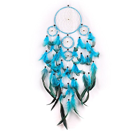 HXSCOO 5 Ring Retro manuelle Traumfänger Heimdekoration Indianer Naturstein Traumfänger Wandschmuck (Color : D) von HXSCOO