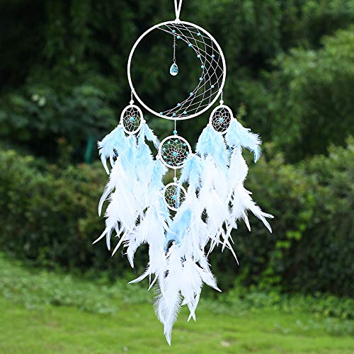 HXSCOO 5 Ring Retro manuelle Traumfänger Heimdekoration Indianer Naturstein Traumfänger Wandschmuck (Color : T) von HXSCOO
