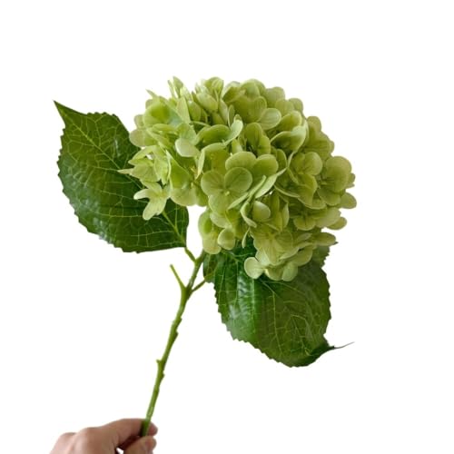 HXSCOO Große Hortensien-Simulationsblumendekoration – feuchtigkeitsspendende künstliche Blumen for Hochzeiten und Heimdekoration(DarkGreen) von HXSCOO