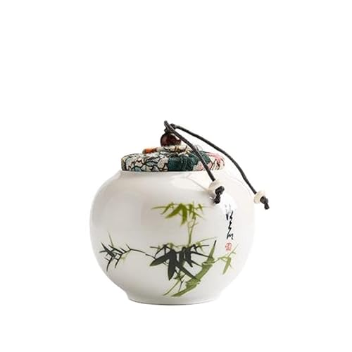 HXSCOO Im japanischen Stil versiegeltes Keramikglas Vorratsdose Haushaltsaufbewahrungsbox Wohnzimmer Couchtisch Dekoration Desktop-Ornamente (Color : 1pcs-03) von HXSCOO