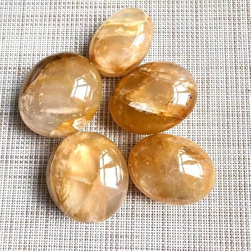 HXSCOO Natürliche Kristalle Polieren Palmen Stein Heilung Reiki Chakra Kristall Hexerei for Raumdekoration (Color : Golden Healer, Size : 1pcs) von HXSCOO