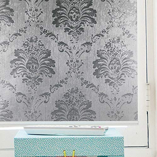 HXSS Leuchtmittel Statische Aufladung Damaskus Muster Dekorativ Glas Selbstklebend Aufkleber Fensterfolie 45cm von 2m von HXSS