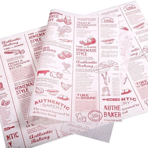 100 Stück Deli Papierblätter, 38×25cm Pommes Papier, Burger Papier Butcher Paper Fettdicht Speisetüten für Feinkost Pommes Butterbrot 100 Stück Deli Papierblätter, 38×25cm Pommes Papier, Burger Papier Butcher Paper Fettdicht Speisetüten für Feinkost Pommes Butterbrot von HXSYKJDM